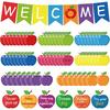 77 Pcs Bulletin Board Decorations, Back To School Welcome Banners,Motivational Cutouts Classroom Decor for School Holiday Bulletin Board (Apples)