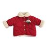 Baby Red Cotton Clothes Winter New Baby Lamb Wool Lapel Warm Cotton-Padded Clothes Festive Clothes
