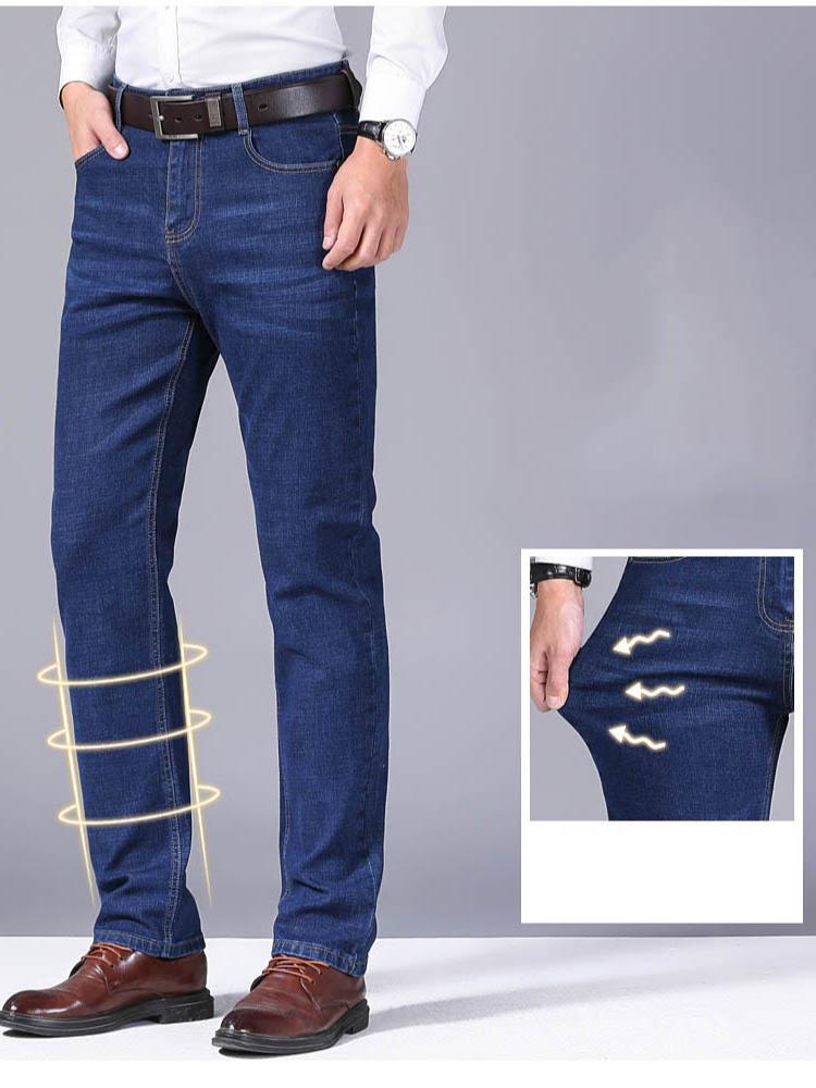 2026 NEW Men's Classic Style Casual Stretch Slim Jean Pants Male Brand Denim Trousers Black Blue Fashion Business Jeans