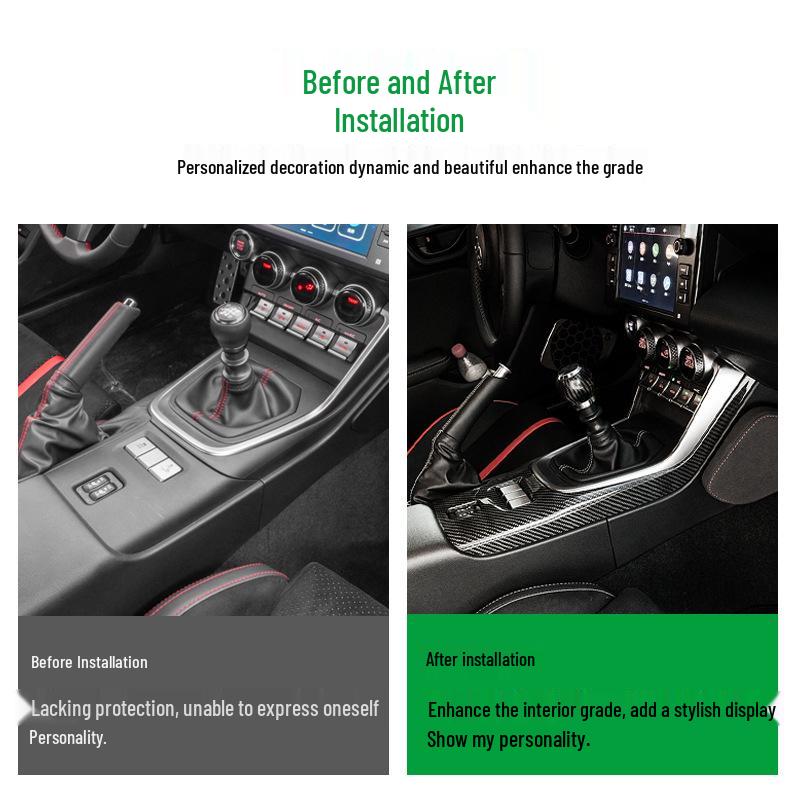 Tantan Carbon Fiber Gear Shift Panel for 2022 Toyota 86 & Subaru BRZ Interior Modification