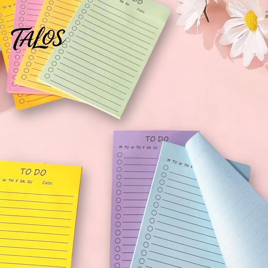 Horizontal Lined Sticky Labels Fluorescent Notepad, To-do Lists with Check Boxes Reliable Adhesive Notes for Planning Multi-colored Notes, Increase