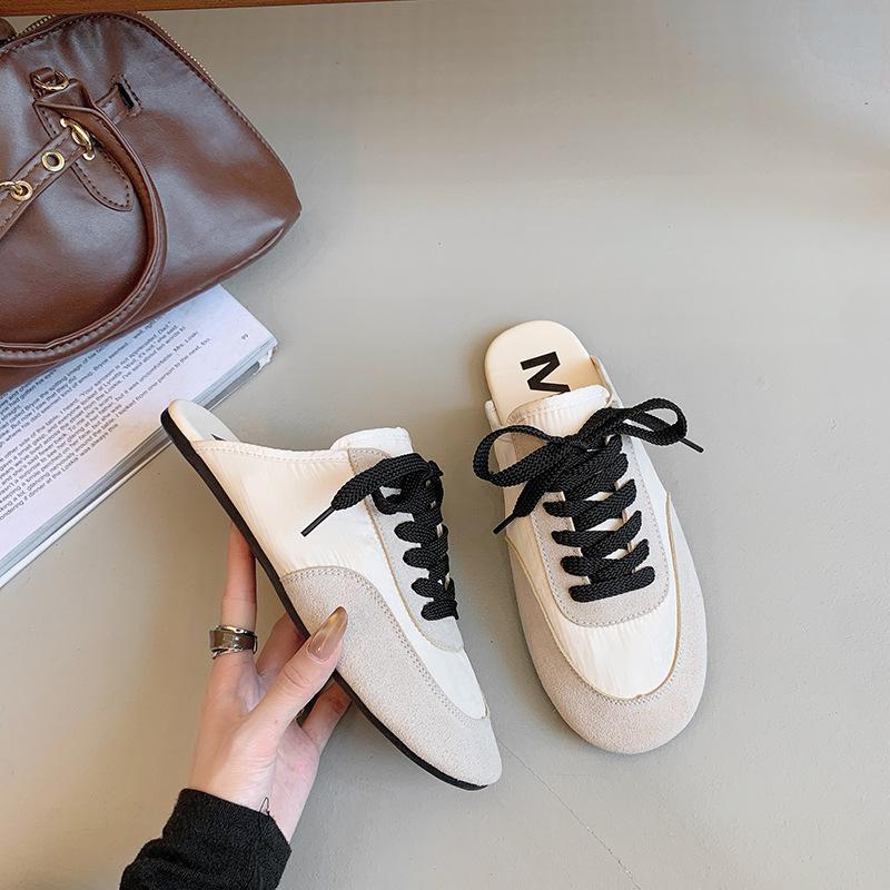 

Баотоу полутапочки женские летние 2025 новые интернет-знаменитость универсальный нишевый дизайн повседневные ленивые крутые тапочки 40