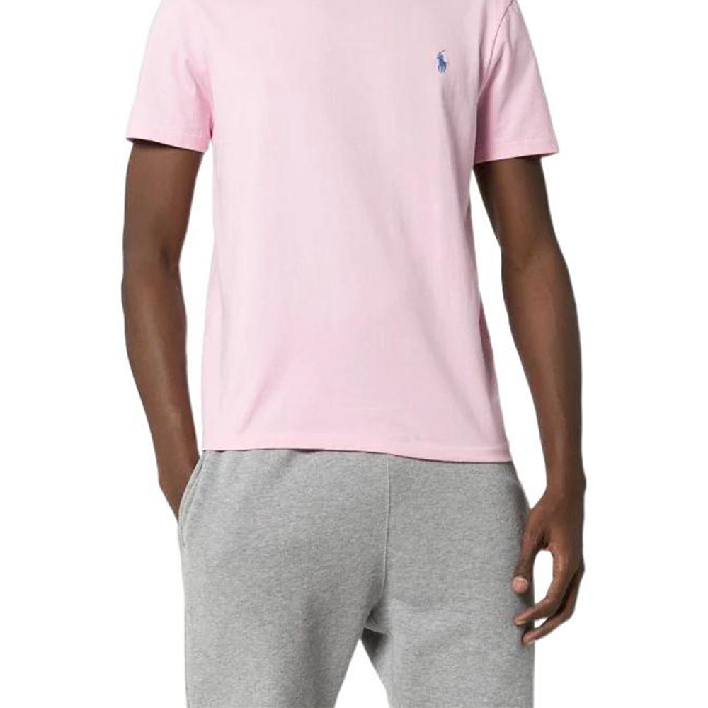 Polo Ralph Lauren SS22 Logo Embroidered Crew Neck Short Sleeve T-Shirt Men Tops Pink 710671438-145