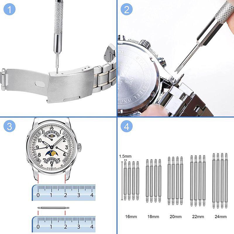 35-Piece Watch Repair Tool Set: Watch Case Opener & Battery Replacement Tools