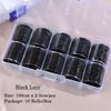 10 Rotoli/Scatola Set di Fogli di Pizzo Bianco Nero per Nail Art Fogli Trasferibili per Unghie Carta per Manicure Fai da Te Accessori per Decorazioni Unghie
