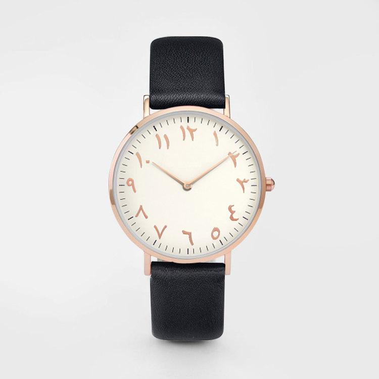 Middle Eastern Arabic Numerals, Simple Transparent Hollow Retro Unmarked Neutral Women S Watch 794