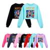 Barn Jenter Anime Tegneserie POP Sanger Superstjerne Mira Rumi Zoey Trykket Casual Langermet Rund Hals Genser Topp