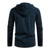 Men's Lace-Up Hooded Shirt Casual Retro Top for Men Spring Summer Adjustable Sleeve Multi-Color Male Blouse