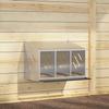 VidaXL Chicken Nesting Box with 3 Compartments Galvanized Silver Metal, Nesting Box for Laying Hens, Egg Box for Chickens, 864346