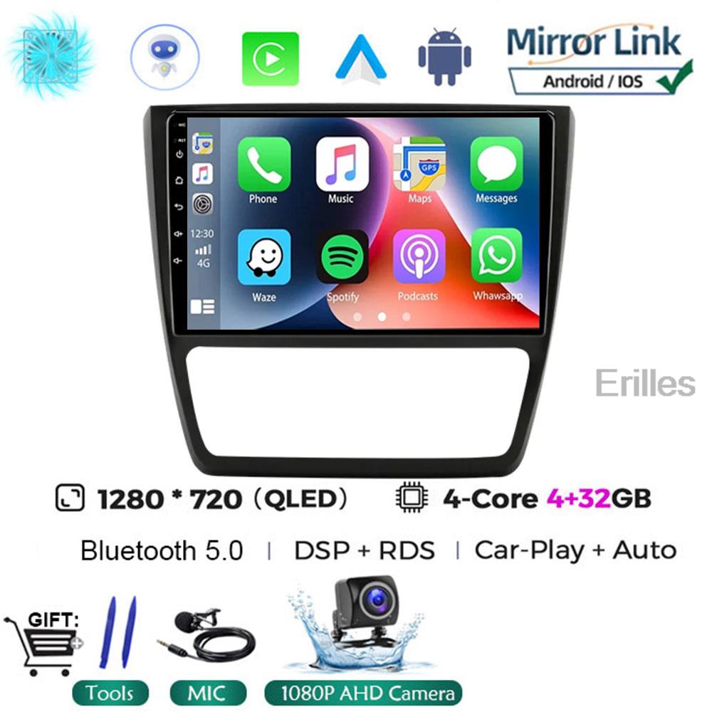 Carplay 10.1inch 2 Din Android 14 Car Radio GPS for SKODA Yeti 5L 2009 - 2014 Navigation Multimedia Player 2din AutoRadio Stereo