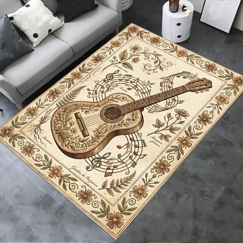 

2025 New Guitar Music Carpet Rug for Living Room Bedroom Home Sofa Decoration,Kids play Non-slip Floor Mat09 40x60cm( 15x23in )