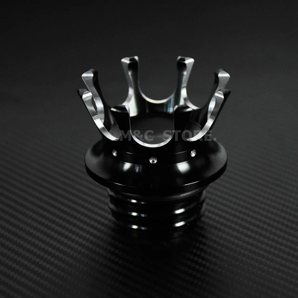 Mactions Crown Style Vented Fuel Tank Cap Gas Cap For Harley Sportster XL 883 1200 Touring Road King Dyna Softail Custom Fuel Tank Caps3