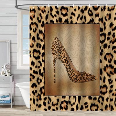 Shower Curtain Waterproof And Mildew-Proof 3D Digital Printing High Heels Bathroom Curtain Shower Curtain Partition Non-Punching Curtain