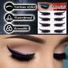West&Month Self-adhesive Eyelash Eyeliner Stickers, European Style Glue Strip False Eyelashes, Curly Eye Makeup Stickers