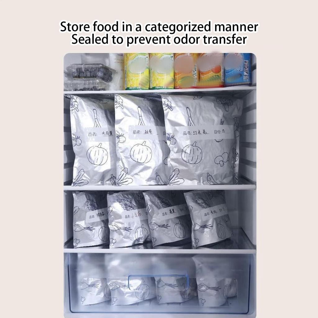 Aluminum Foil Bags For Grilling 10 Pieces Meat Airtight Storage Bags Stand Up Reusable Sealable Containers With Zip Lock