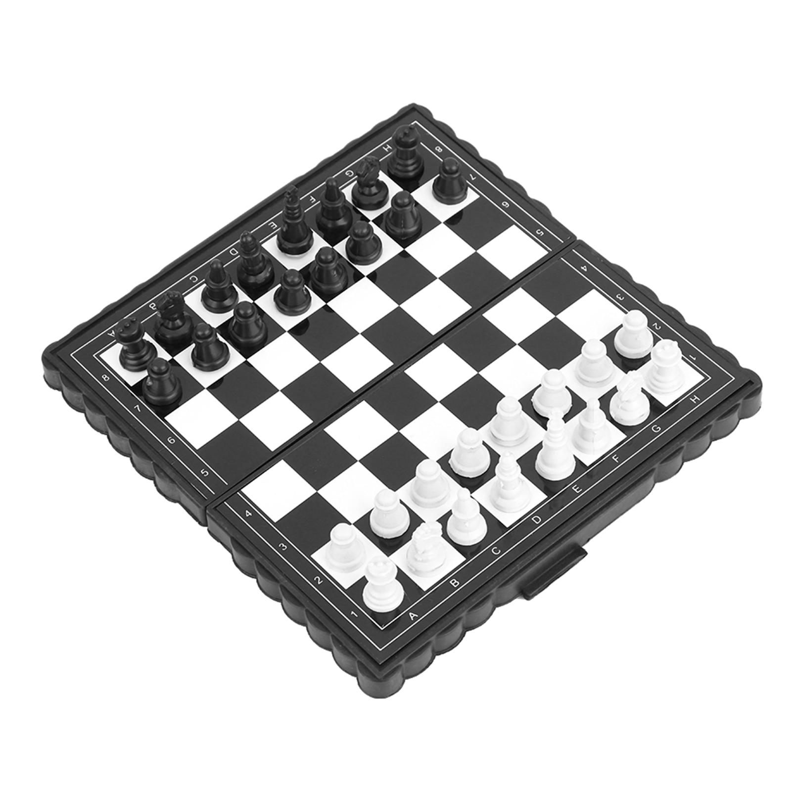 

Portable Plastic Folding Chessboard Magnetic Chess Set Game for Party Family Activities