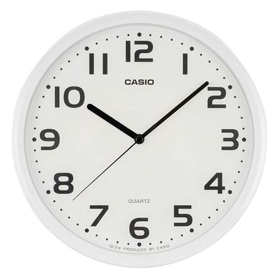 CASIO Wall Clock White Analog Standard Step Second Hand Simple IQ-24-7JF