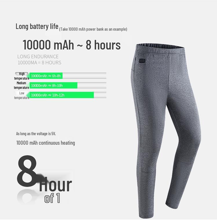 Smart Heated Fleece-Lined Underwear Set: Full-Body, Warm, and Cold-Proof