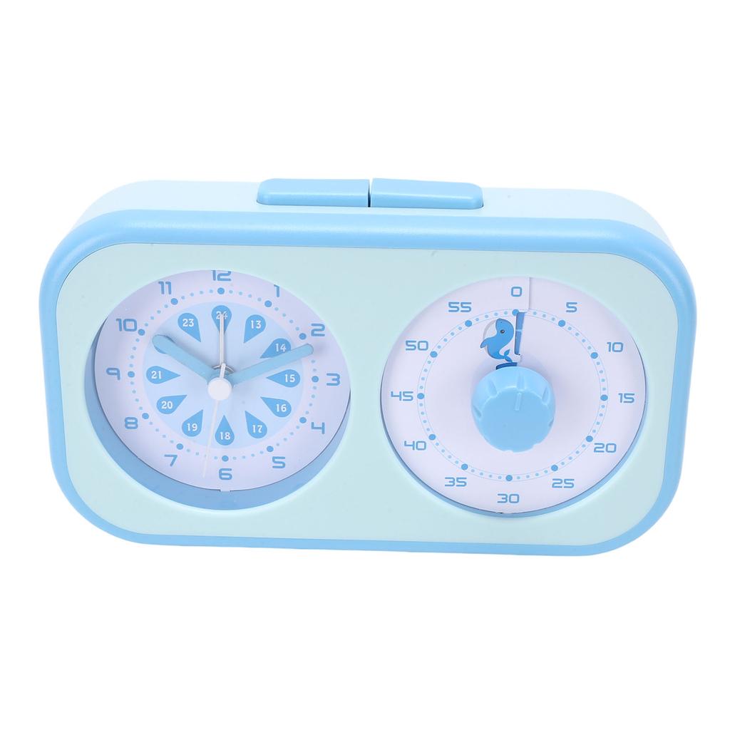 3 In 1 Timer Spouting Whale Pattern Visual Timer with Quiet Clock Loud Volume Alarm Clock for Time Management Tool