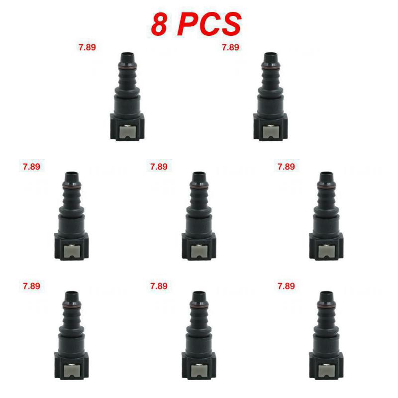 ID8 7.89 Car Fuel Line Coupler Hose Quick Connect Rubber Nylon Oil Line Pipe Adapter Disconnect Release Hose Connector