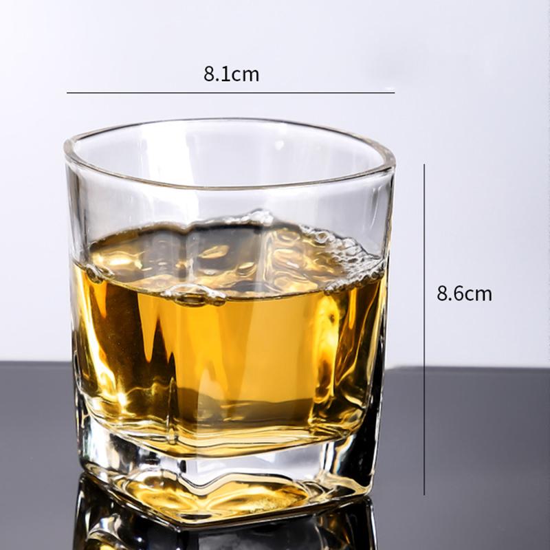 

235 мл Бокал для вина Утолщенное дно Квадратная бутылка для воды Толстостенный стакан Олд Фэшн Прозрачные кофейные чашки Чашка для сока foam box pack