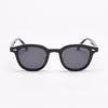 Korean Yellow Round Frame Black Sunglasses Women'S Retro Personalized Sunglasses Trendy Transparent Marine Sunglasses