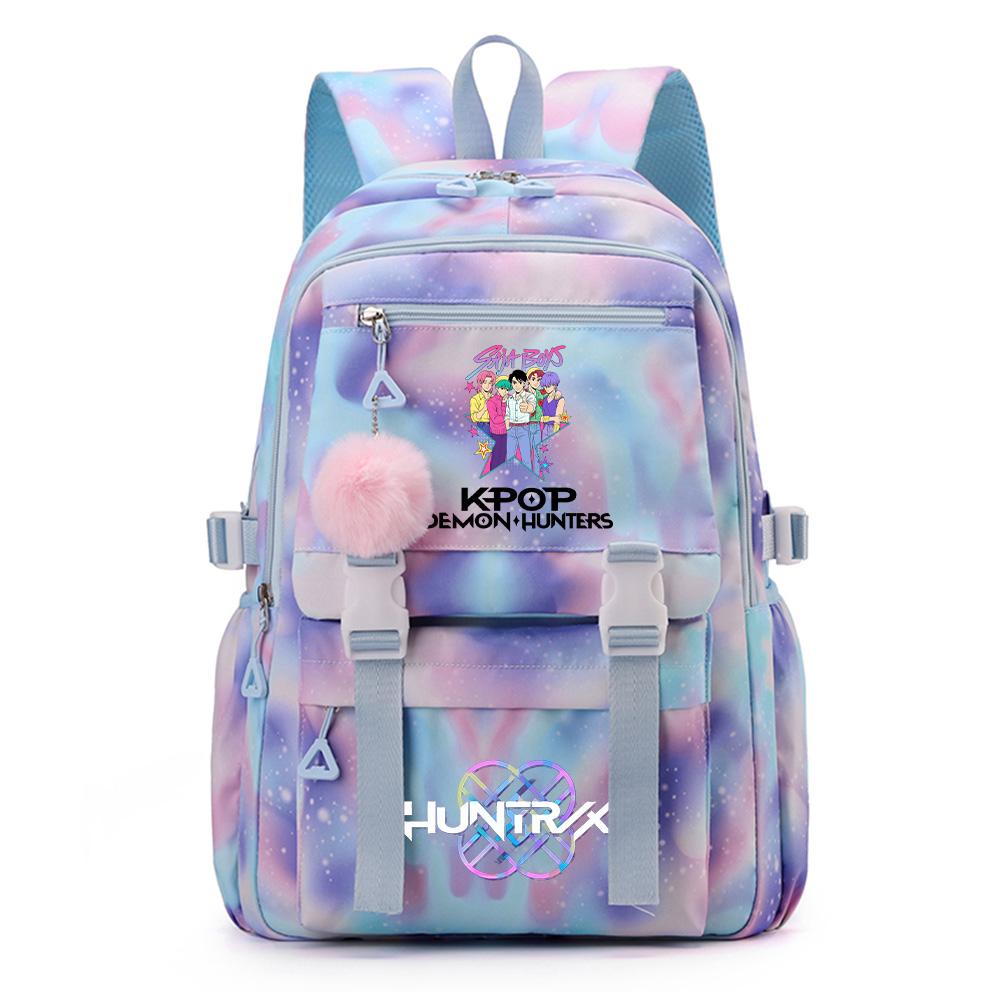 Cartoon Demon Hunters Printed Backpack Schoolbag for Teenager Student Girl Boy Bookbag Large Capacity Waterproof Travel Bag Mochila