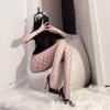 Black Silk Fishnet Socks Sexy Big Grid Ins Trendy Black Net Socks Women's Summer Thin Stockings Over the Knee Sex Stockings