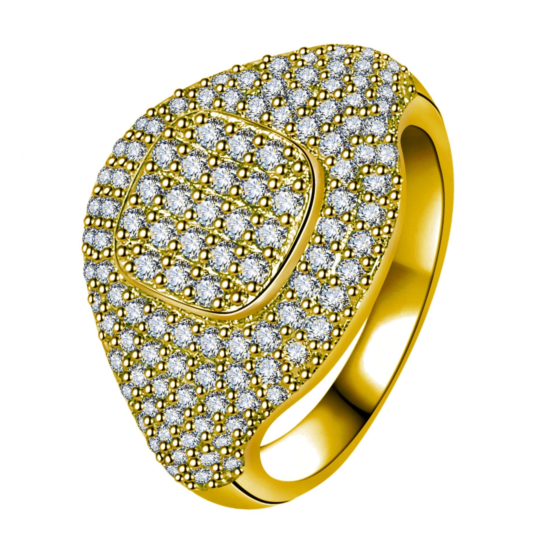 

Роскошное, благородное кольцо квадратной формы с микроинкрустацией камнями и бриллиантами 6