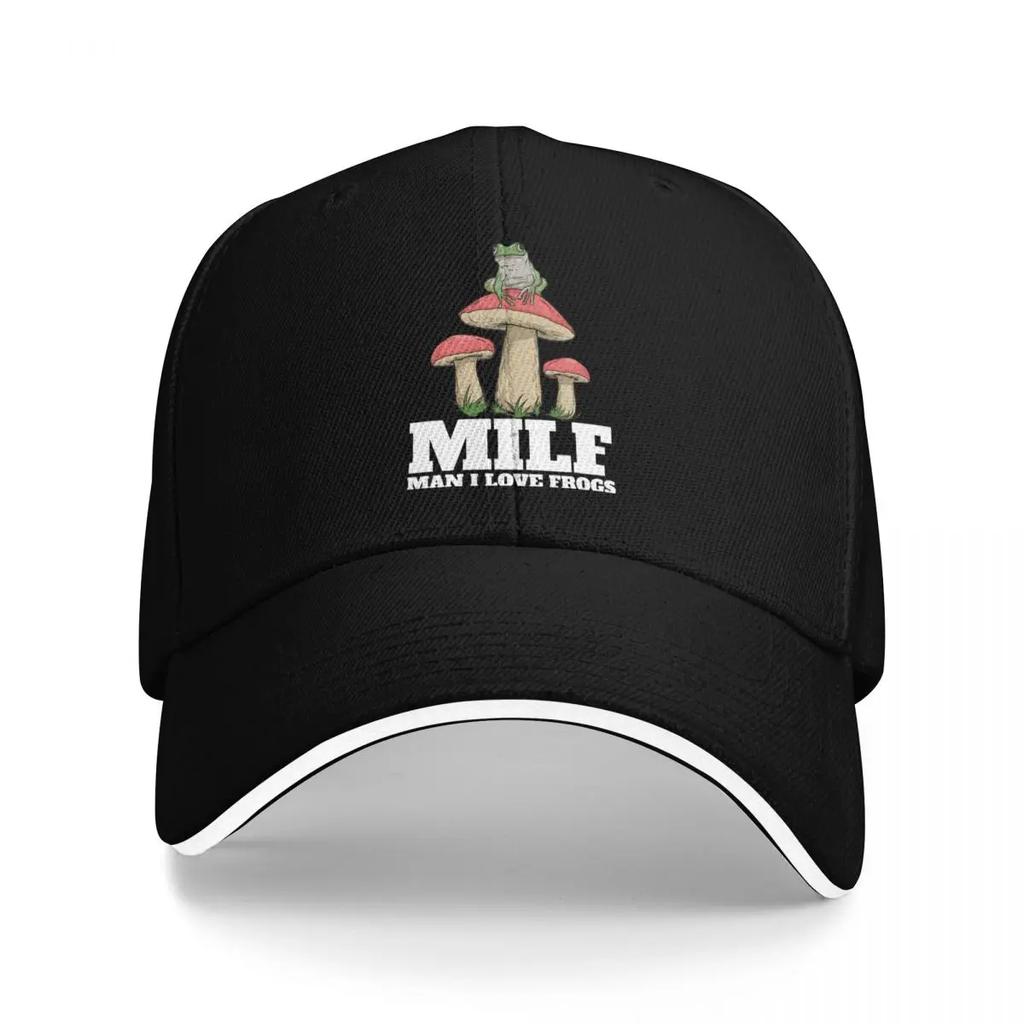 Baseball Caps MILF Man I Love Frogs Funny Graphic Men Women Outdoor Summer Caps