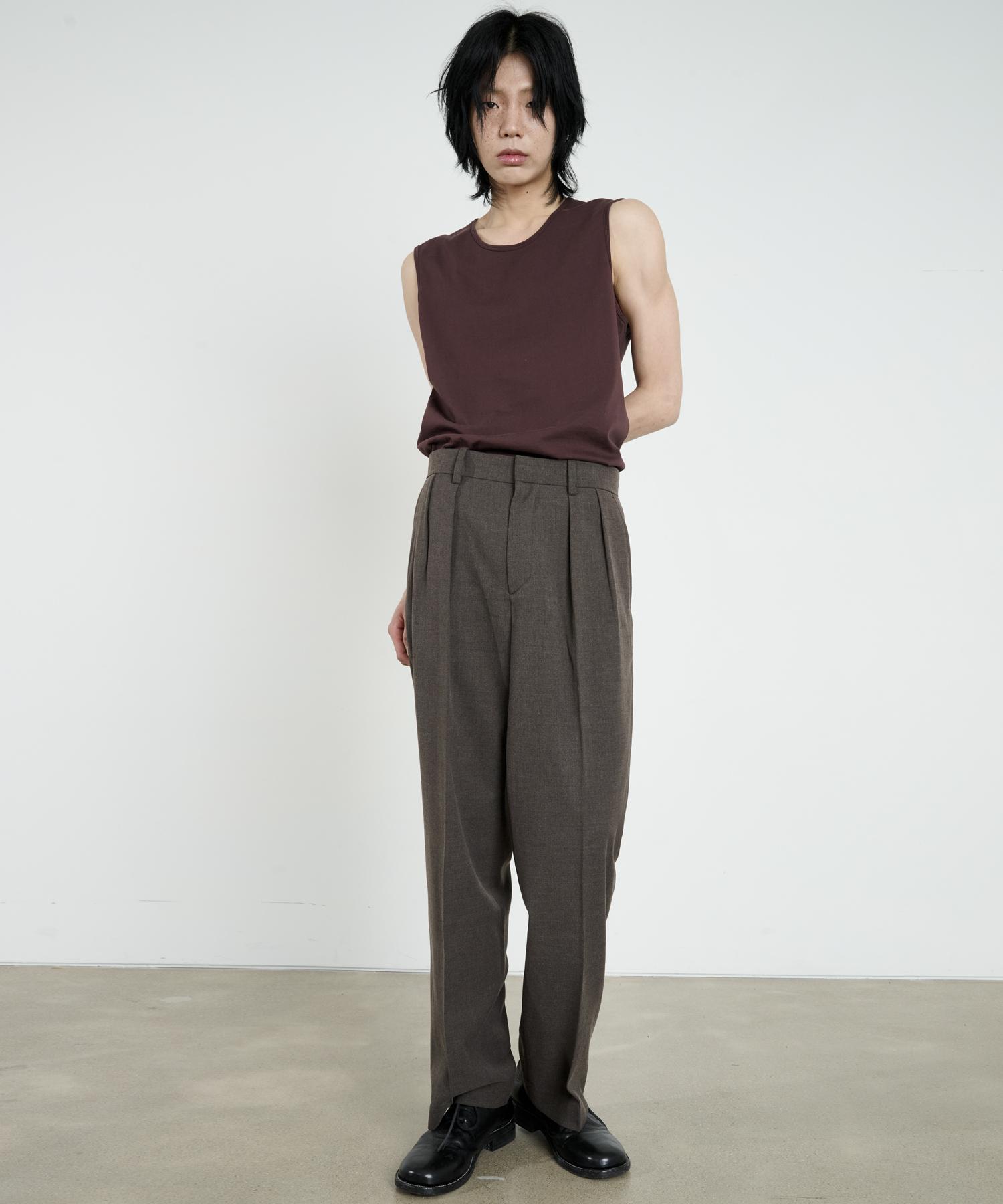 The Dusty White Brown Cotton Sleeveless Top M