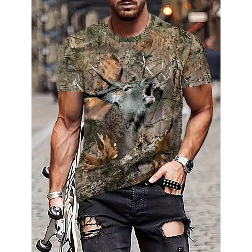 Abstract Face Pattern Wolf 3D Print T-Shirts Men Women Short Sleeve Round Neck T Shirt Street Tees Harajuku Y2K Top Men Clothing