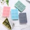 Food Grade Silicone Ice Grid Six Grid Square Ice Cube Mold with Lid Whiskey Ice Mold Dustproof and Odor-proof Ice Box