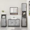 3 Piece Bathroom Furniture Set Grey Sonoma Particleboard