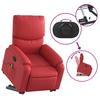 Vidaxl Lift Recliner Massage Chair, Reclining, Red, Eco-leather