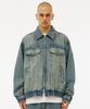 1993Studio Small Logo Vintage Washed Denim Jacket_Light Blue