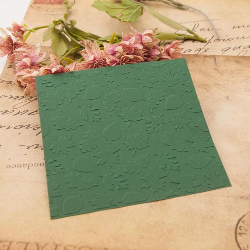 Leaves Textured Plastic Embossing Folder Paper Embossing Templates Stencils for Card Making Scrapbooking Photo Album