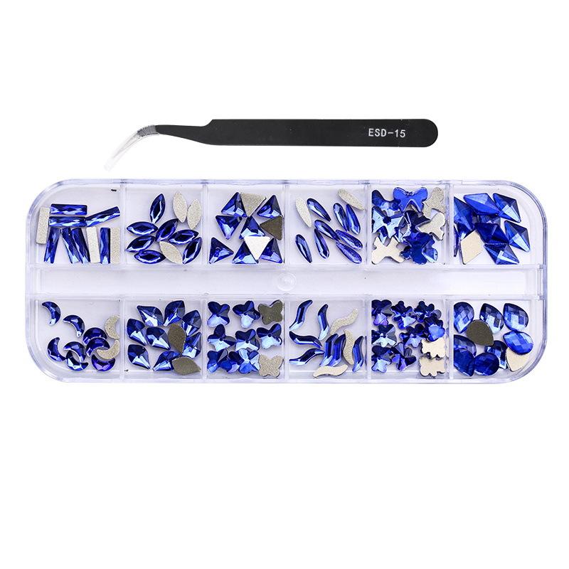 Direct Supply Of 12 Boxes Of Nail Diamonds, Special-Shaped Diamond Set Of 120 Pieces, And A Box Of Nail Diy Jewelry Accessories.