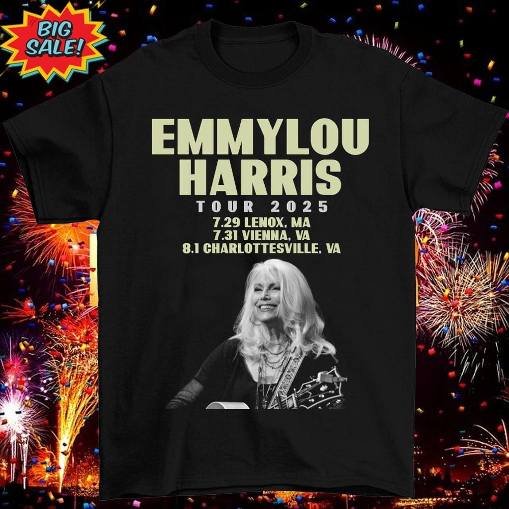 Emmylou Harris tour 2025 Black Cotton Shirt S5xl AD676 Unisex T-Shirt XXXL