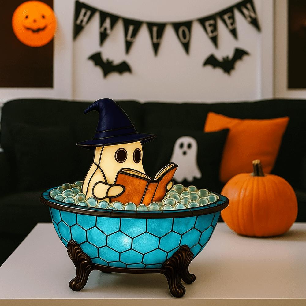 Cute Ghost Themed Bathtub Lamp Soft Color Change Ghost LED Light  for Bathroom Decor