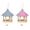 Wooden Birdhouse Bird Seed Food Container Garden Window Hanging Courtyard Feeder Hanging Birdhouse Fodder Food Container