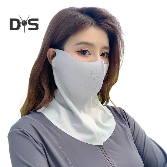 Summer Face Guard Tkanina odvádějící vlhkost Prodyšná Elastická manžeta na krk Ochrana před sluncem Ledová hedvábná ochrana obličeje