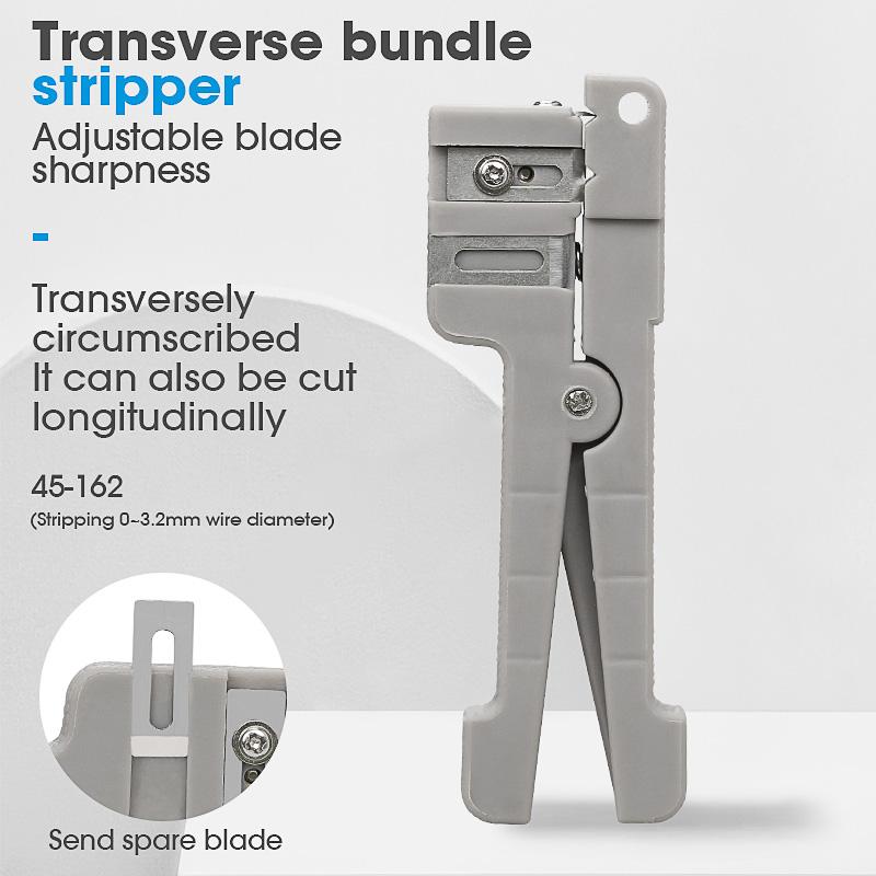 1/3pcs 45-162 45-163 45-165 Fiber Cable Ribbon Stripper Adjustable Cable Slitter For 0~3.2mm/3.2~5.6mm/4.8~7.9mm Manual Tools