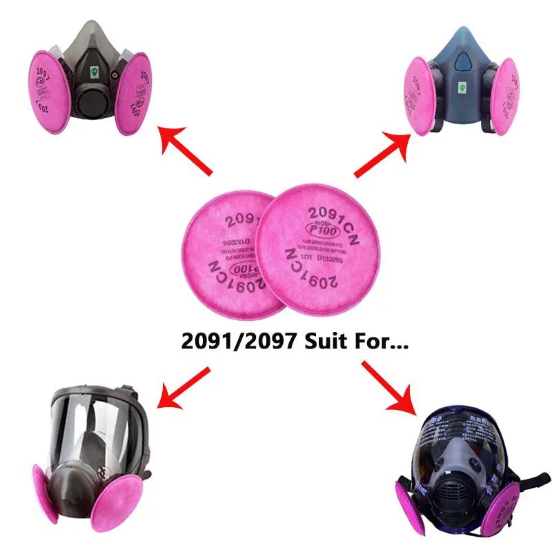 2097/2091 Partikelfilter P100 für die Lackier-/Sprühindustrie für Gasmaskenfilter der Serie 3m 6200 7502