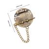 Vintage Jewelry Case Hasp Lock Wooden Box Hasp Buckle Decorative Gift Box Hasp Lock With Chain Alloy Round Clasps And Chains