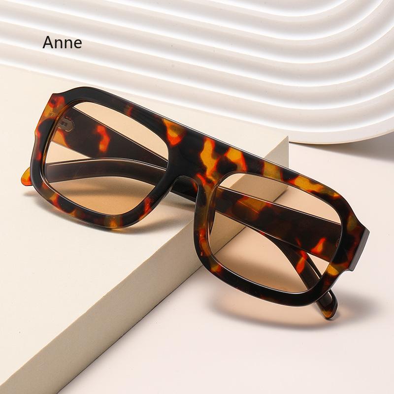 Retro Square Sunglasses Women Leopard Green Fashion Gradient Shades UV400 Cool Men Punk Sun Glasses Gafas De Sol