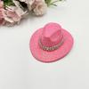 Holographic Neon Glitter Mini Cowboy Hat Western Theme Party Decoration Shiny Prop for Birthday Festival Events