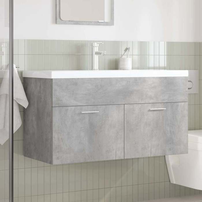VidaXL Armoire lavabo de salle de bain avec bassin intégré et robinet 3324891