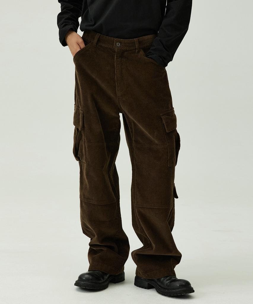 MAGOODGAN Farburn 4417 Cargo Corduroy Dark Brown Pants