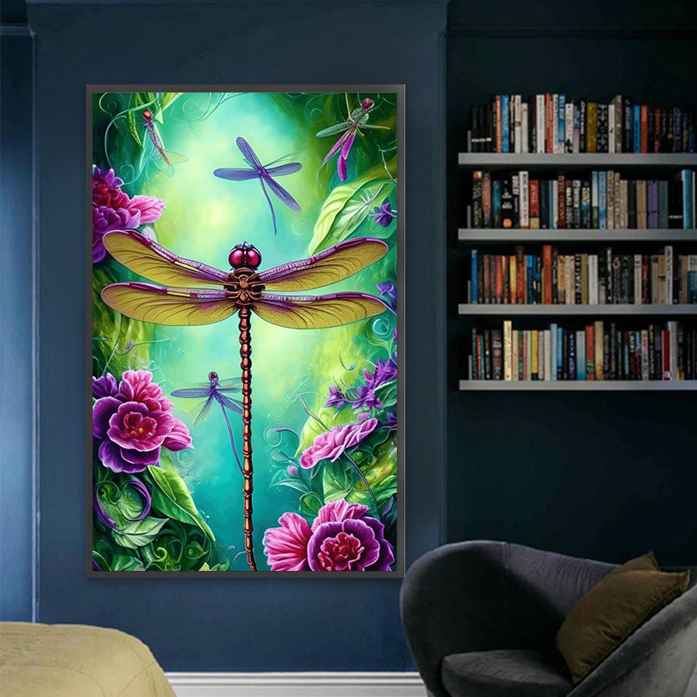 

5D DIY Full Square Drill Diamond Painting Dragonfly Animal Series Decor 50x75cm United States